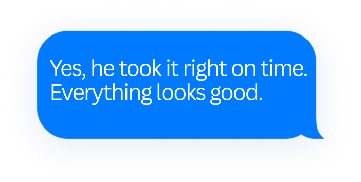 Family reply example